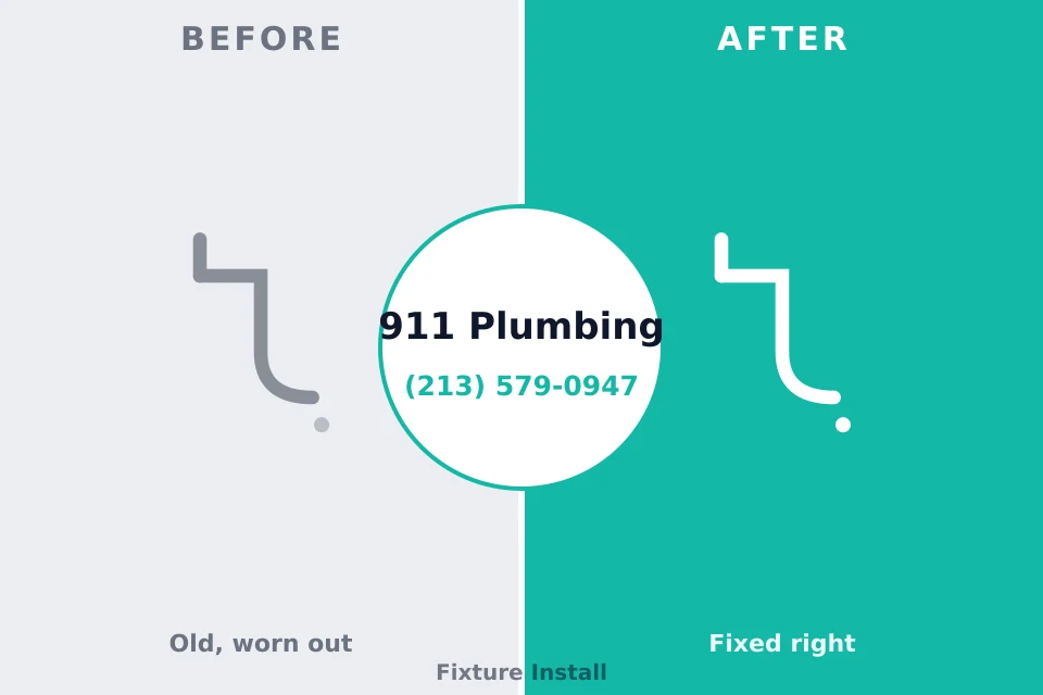 Before and after: plumbing repair Falls Creek, PA